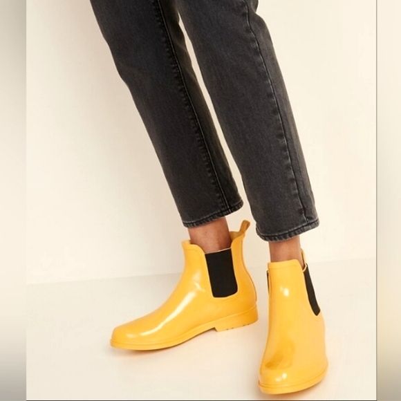 Mustard Yellow Ankle Booties Garden Rain Boots - Picture 14 of 15